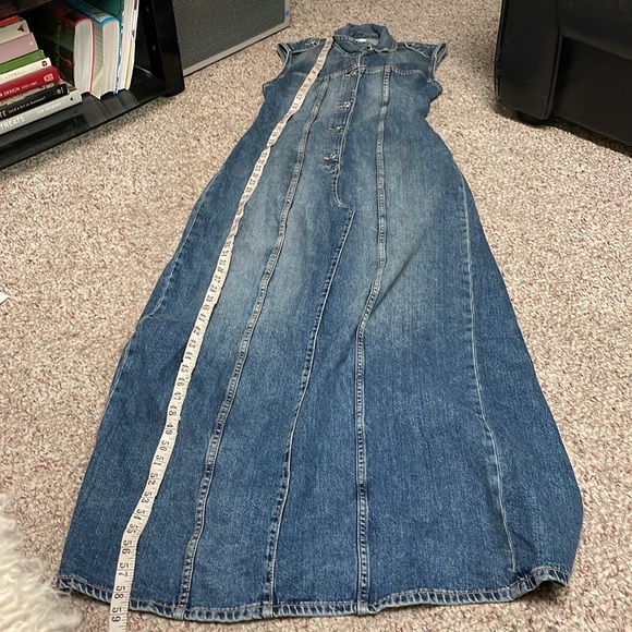 Zara denim cut out back sleeveless maxi dress with four at back - Picture 12 of 12